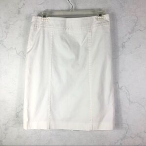[Talbots] Classic White Structured Skirt